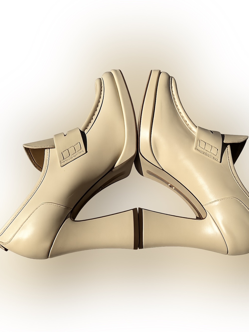 Sam Edelman Jeanette Ivory Platform Chunky Block Heel Penny Loafer Leather NIB - Picture 4 of 8